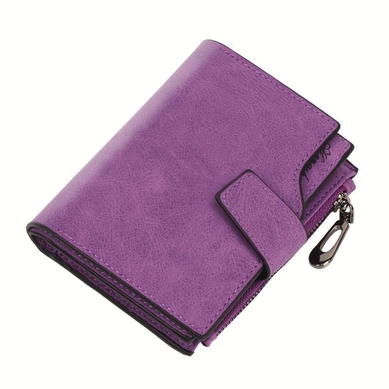 Minimalist Embossed Short Wallet Solid Clutch Coin Purse