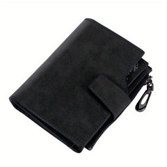 Minimalist Embossed Short Wallet Solid Clutch Coin Purse