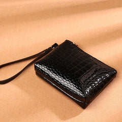 Retro Crocodile Pattern Short Wallet Lightweight Portable Organizer