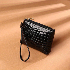 Retro Crocodile Pattern Short Wallet Lightweight Portable Organizer