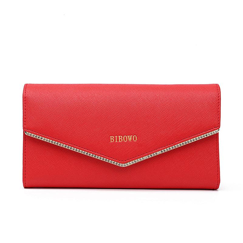 Trifold Long Wallet with ID Windows & Card Slots