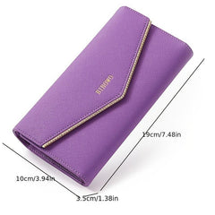 Trifold Long Wallet with ID Windows & Card Slots