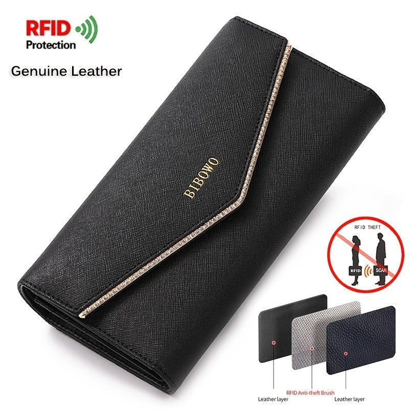 Trifold Long Wallet with ID Windows & Card Slots