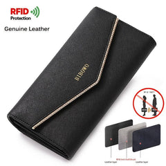 Trifold Long Wallet with ID Windows & Card Slots