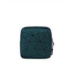 Geometric Pattern Makeup Zipper Bag Cosmetic Sanitary Napkin Bag