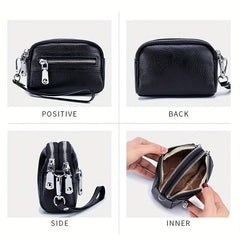 Mini Leather Coin Purse Women's Wallet & Card Organizer