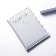 Solid Minimalist Passport Cover Ticket Organizer Bifold Holder