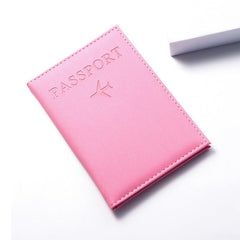 Solid Minimalist Passport Cover Ticket Organizer Bifold Holder