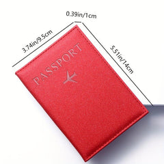 Solid Minimalist Passport Cover Ticket Organizer Bifold Holder