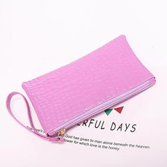 Women's Wristlet Coin Purse Zipper Wallet Clutch Bag For Cash & Key