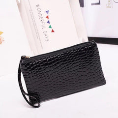 Women's Wristlet Coin Purse Zipper Wallet Clutch Bag For Cash & Key
