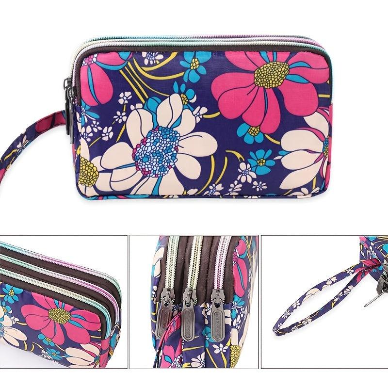 Flower Pattern Long Purse Multifunctional Wallet