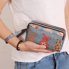 Flower Pattern Long Purse Multifunctional Wallet
