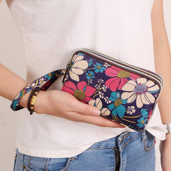 Flower Pattern Long Purse Multifunctional Wallet