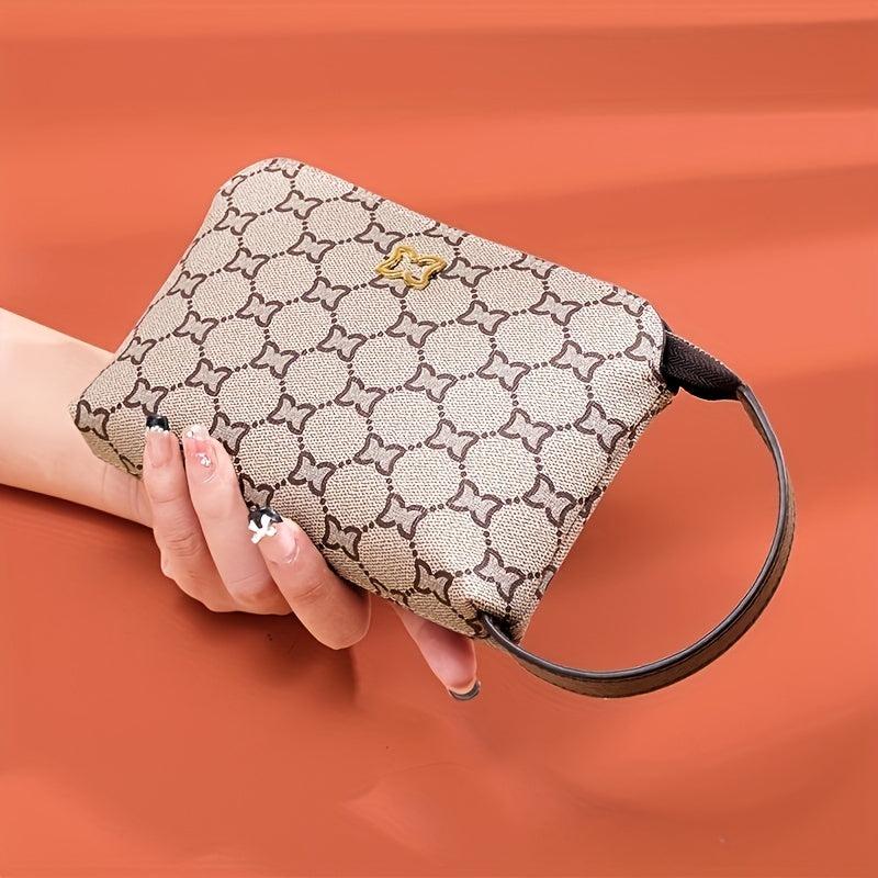 Women's Vintage Pattern Clutch Coin Purse Zip Wallet