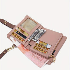 Colorblock Short Wallet Clutch Bifold Coin Purse