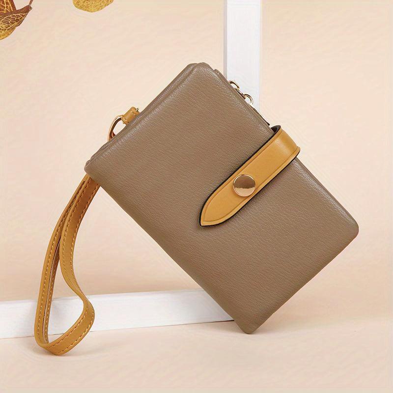 Colorblock Short Wallet Clutch Bifold Coin Purse