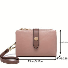 Colorblock Short Wallet Clutch Bifold Coin Purse