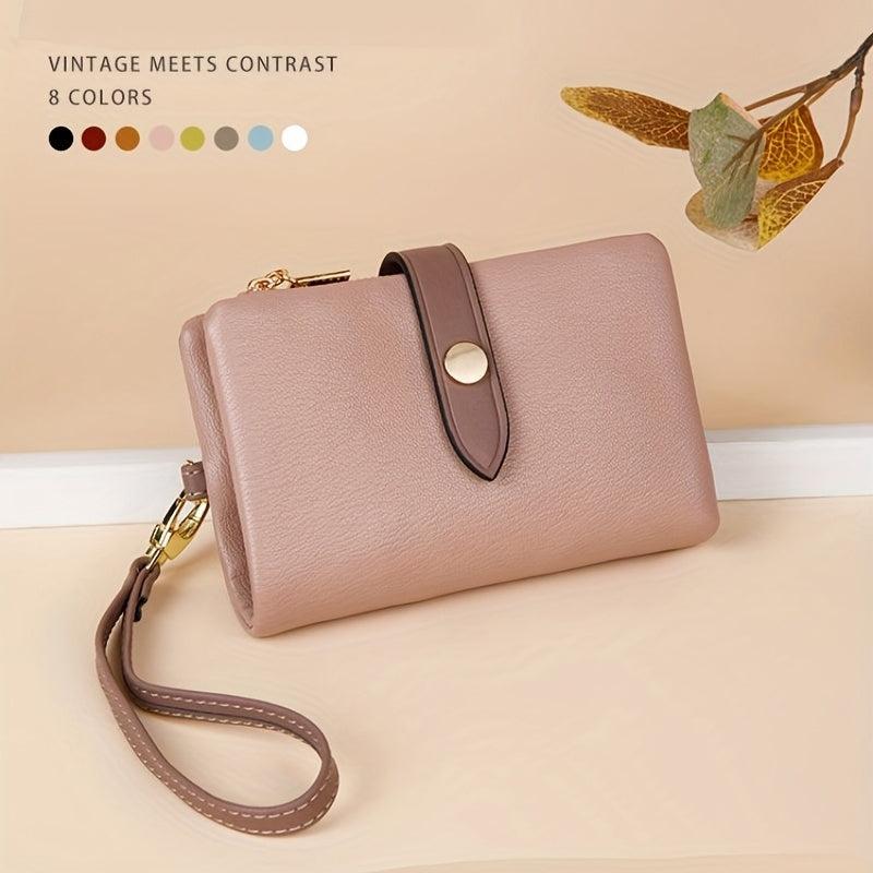 Colorblock Short Wallet Clutch Bifold Coin Purse