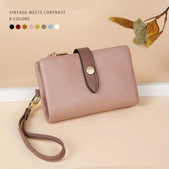 Colorblock Short Wallet Clutch Bifold Coin Purse