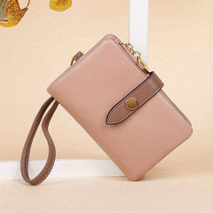 Colorblock Short Wallet Clutch Bifold Coin Purse