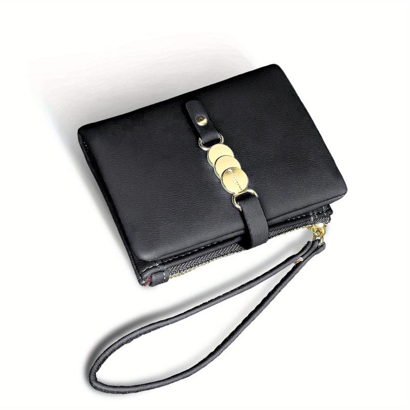 Stylish PU Leather Credit Card Holder & Organizer with Zipper