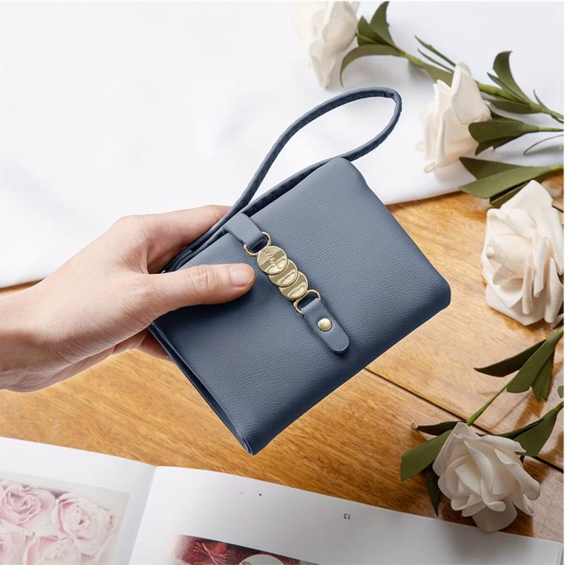 Stylish PU Leather Credit Card Holder & Organizer with Zipper