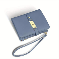 Stylish PU Leather Credit Card Holder & Organizer with Zipper