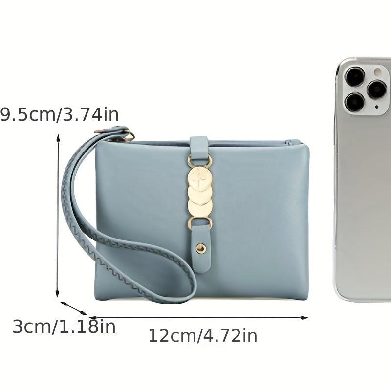 Stylish PU Leather Credit Card Holder & Organizer with Zipper