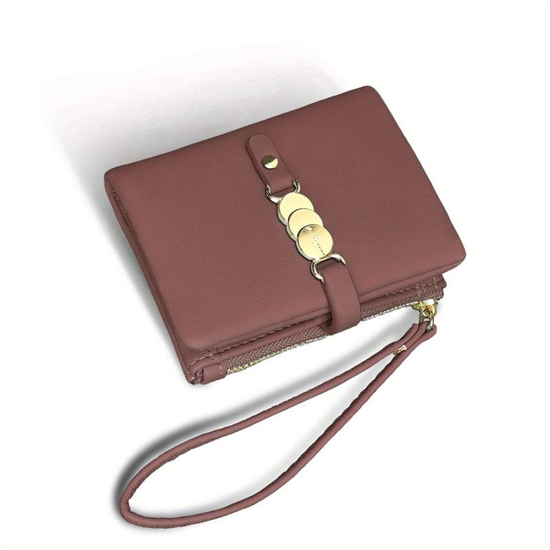 Stylish PU Leather Credit Card Holder & Organizer with Zipper