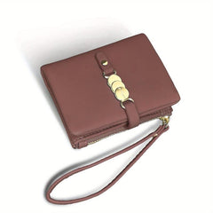Stylish PU Leather Credit Card Holder & Organizer with Zipper