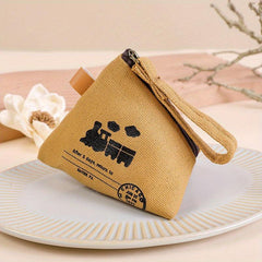 Vintage Zongzi Shaped Coin Purse Mini Canvas Storage Bag For Key