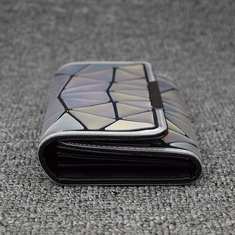 Laser Geometric Pattern Trifold Wallet