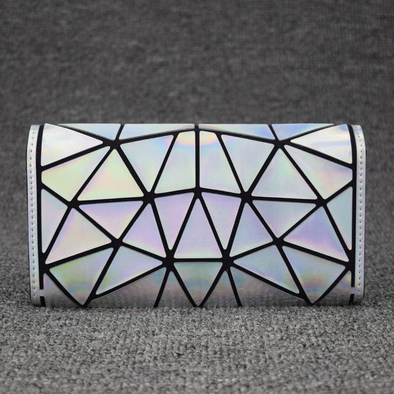 Laser Geometric Pattern Trifold Wallet