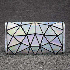 Laser Geometric Pattern Trifold Wallet