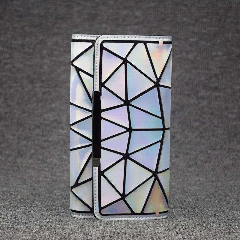 Laser Geometric Pattern Trifold Wallet