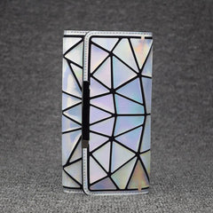 Laser Geometric Pattern Trifold Wallet