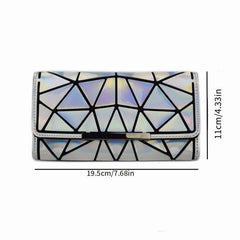 Laser Geometric Pattern Trifold Wallet