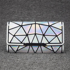 Laser Geometric Pattern Trifold Wallet