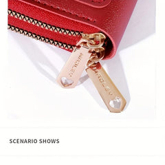 Letter Graphic Crossbody Bag Clutch Purse Zipper Pockets Long Wallet