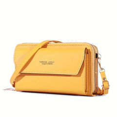 Letter Graphic Crossbody Bag Clutch Purse Zipper Pockets Long Wallet