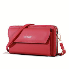 Letter Graphic Crossbody Bag Clutch Purse Zipper Pockets Long Wallet