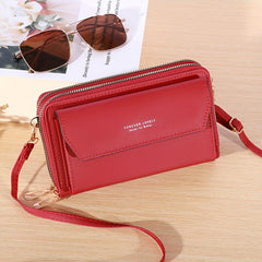 Letter Graphic Crossbody Bag Clutch Purse Zipper Pockets Long Wallet