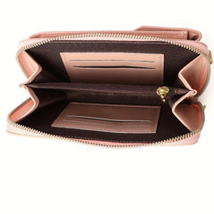 Vertical Crossbody Bag Zipper Wallet Purse