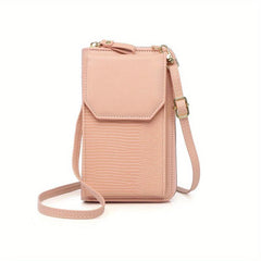 Vertical Crossbody Bag Zipper Wallet Purse
