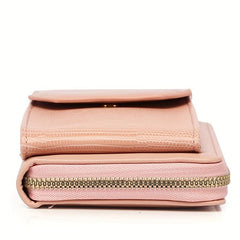 Vertical Crossbody Bag Zipper Wallet Purse