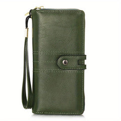 PU Leather Long Wallet Foldable Clutch Purse For Women
