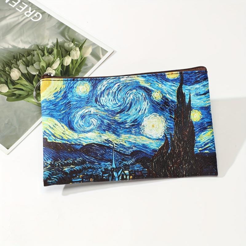 Starry Sky Coin Purse Zipper Makeup Bag for Keys & Earphone