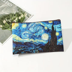 Starry Sky Coin Purse Zipper Makeup Bag for Keys & Earphone