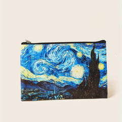 Starry Sky Coin Purse Zipper Makeup Bag for Keys & Earphone